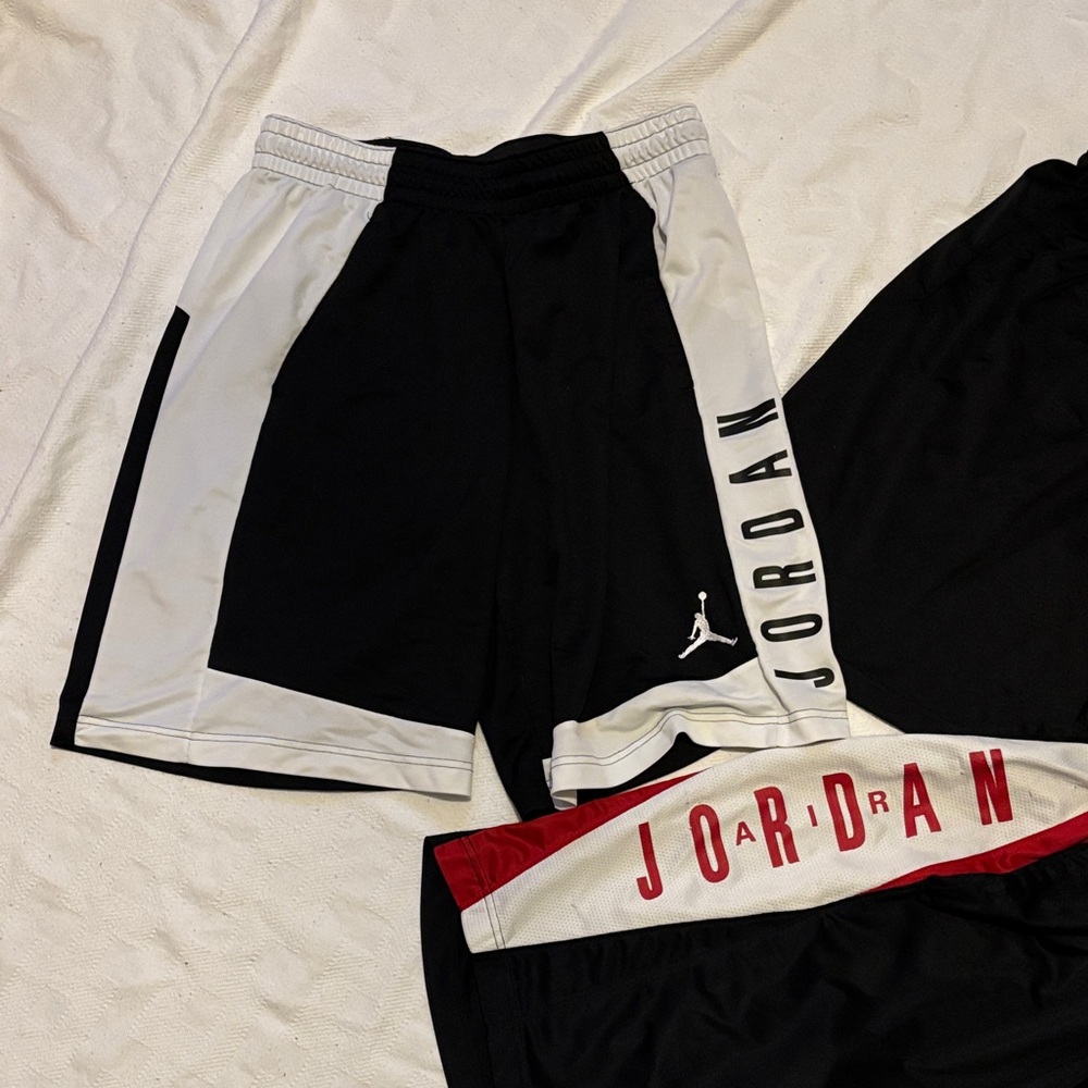 Jordan and Nike Black, White, and Red Shorts Trio - Picture 7 of 12